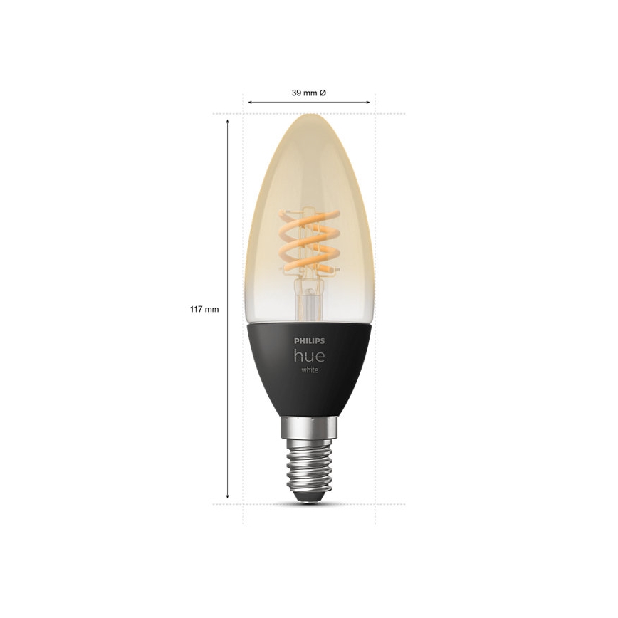 LED Dimmable λαμπτήρας Philips Hue WHITE FILAMENT E14/4,5W/230V 2100K