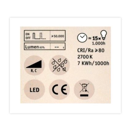 LED Dimmable λαμπτήρας προβολέα GU5,3/6,5W/12V 2700K - Paulmann 28757