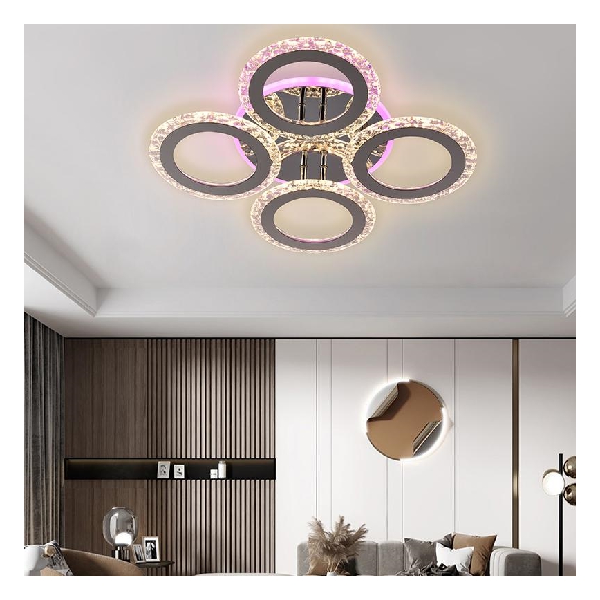 LED Dimmable πλαφονιέρα οροφής LED/55W/230V 3000-6500K + τηλεχειριστήριο