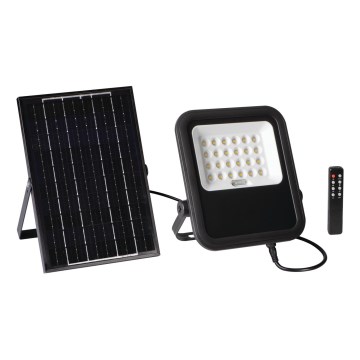 LED Dimmable προβολέας με ηλιακό πάνελ και αισθητήρα λυκόφωτος LED/10W/10000 mAh 3,2V IP65 + τηλεχειριστήριο