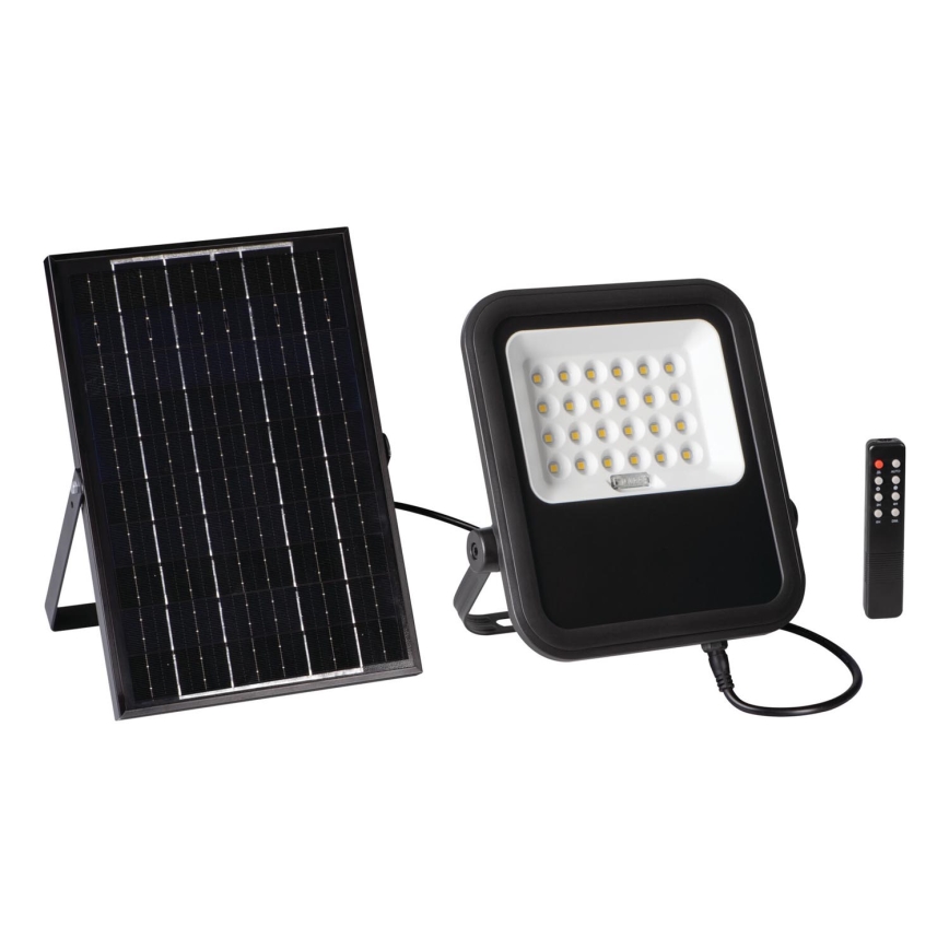 LED Dimmable προβολέας με ηλιακό πάνελ και αισθητήρα λυκόφωτος LED/10W/10000 mAh 3,2V IP65 + τηλεχειριστήριο