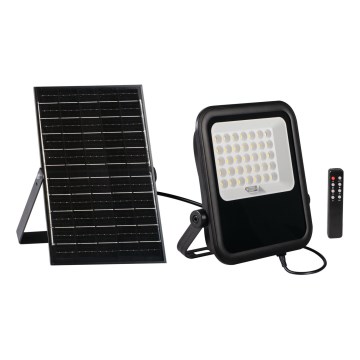 LED Dimmable προβολέας με ηλιακό πάνελ και αισθητήρα λυκόφωτος LED/15W/15000 mAh 3,2V IP65 + τηλεχειριστήριο