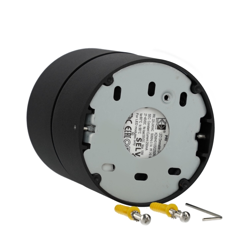 LED Dimmable σποτ LAHTI LED/13,5W/230V 3000K CRI 90 μαύρο