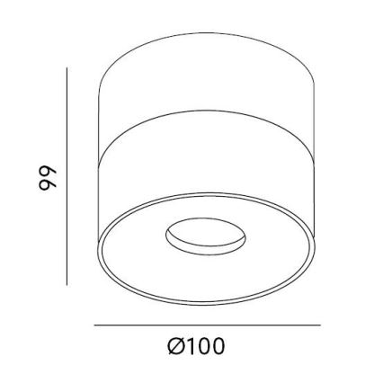 LED Dimmable σποτ LAHTI LED/13,5W/230V 3000K CRI 90 μαύρο