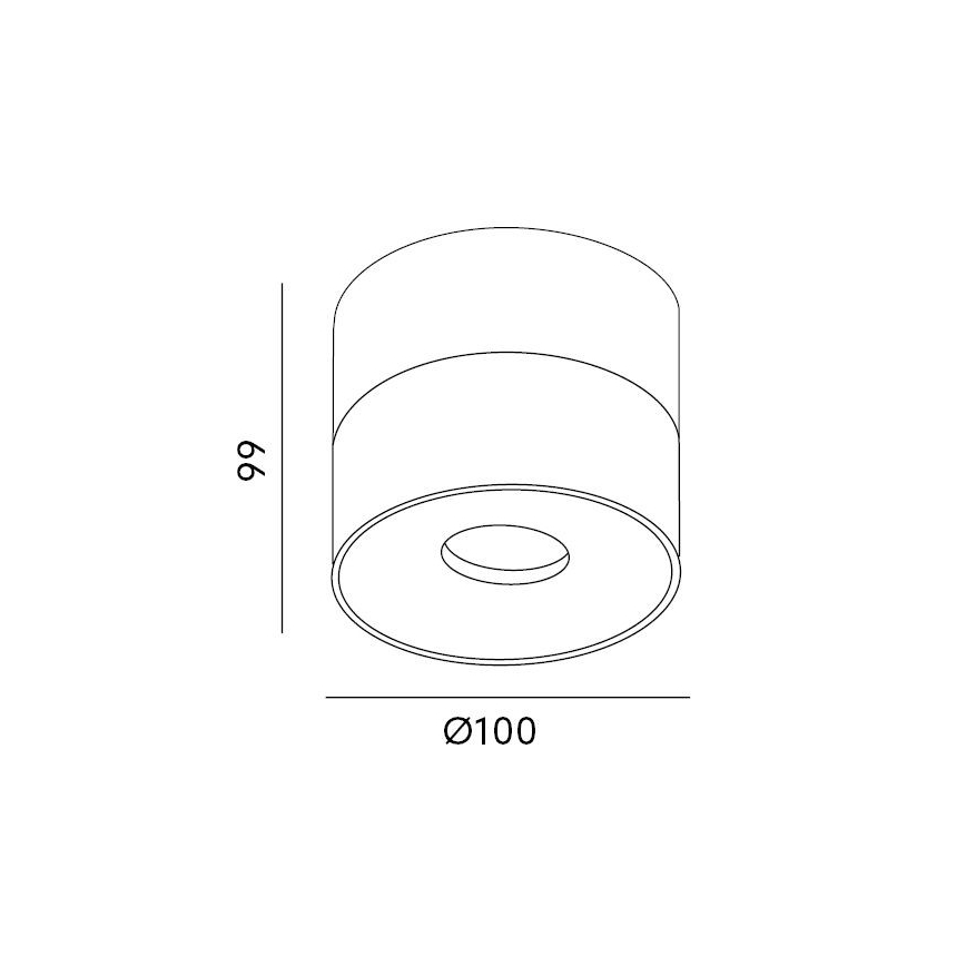 LED Dimmable σποτ LAHTI LED/13,5W/230V 3000K CRI 90 μαύρο