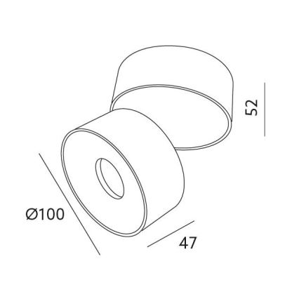 LED Dimmable σποτ LAHTI LED/13,5W/230V 3000K CRI 90 μαύρο
