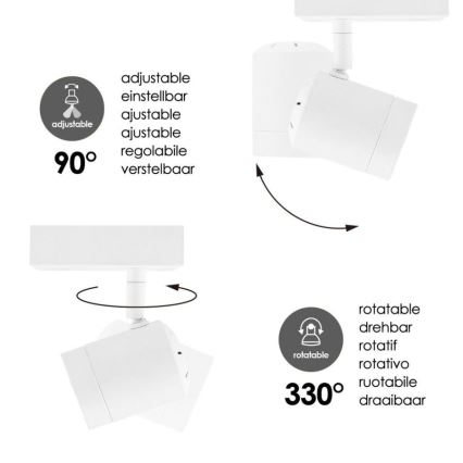 LED Dimmable σποτ MANU 1xGU10/5,8W/230V λευκό