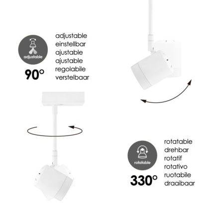 LED Dimmable σποτ MANU 1xGU10/5,8W/230V λευκό