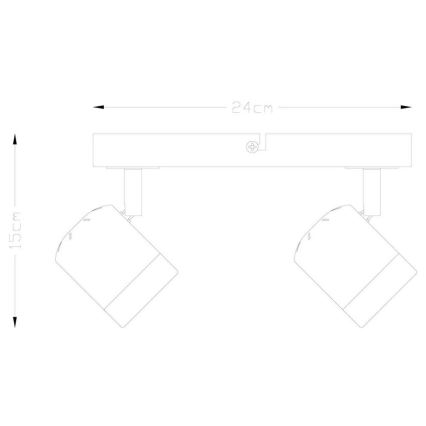 LED Dimmable σποτ MANU 2xGU10/5,8W/230V λευκό