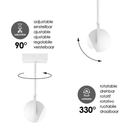 LED Dimmable σποτ NOP 1xGU10/5,8W/230V λευκό