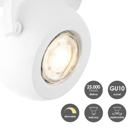 LED Dimmable σποτ NOP 1xGU10/5,8W/230V λευκό