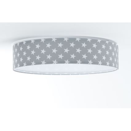 LED Dimmable φωτιστικό οροφής SMART GALAXY KIDS LED/24W/230V 3000-6500K αστέρια γκρι/λευκό + τηλεχειριστήριο