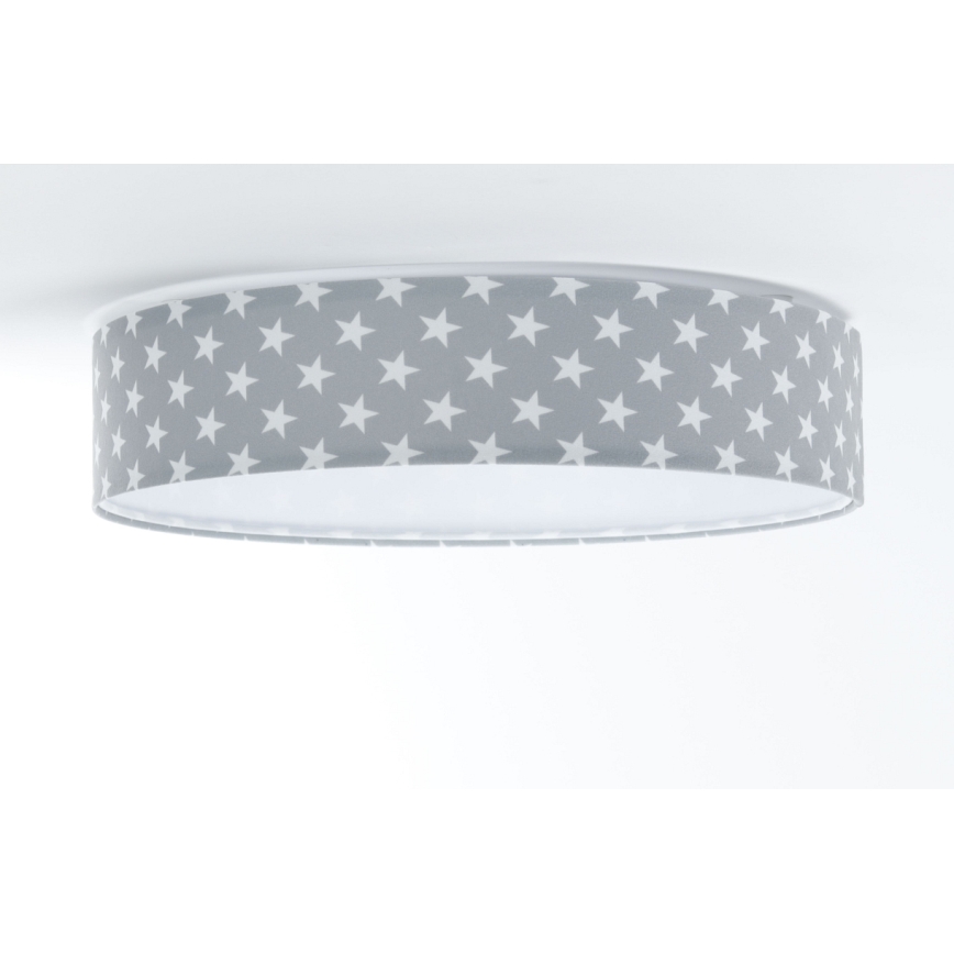 LED Dimmable φωτιστικό οροφής SMART GALAXY KIDS LED/24W/230V 3000-6500K αστέρια γκρι/λευκό + τηλεχειριστήριο