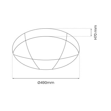 LED Dimmable φωτιστικό οροφής BOB LED/40W/230V 3000-6000K + τηλεχειριστήριο