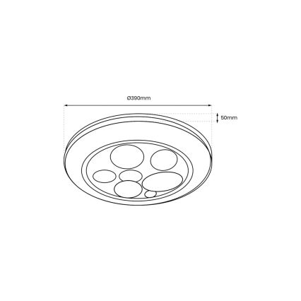 LED Dimmable φωτιστικό οροφής BUBBLES LED/30W/230V 3000-6000K + τηλεχειριστήριο