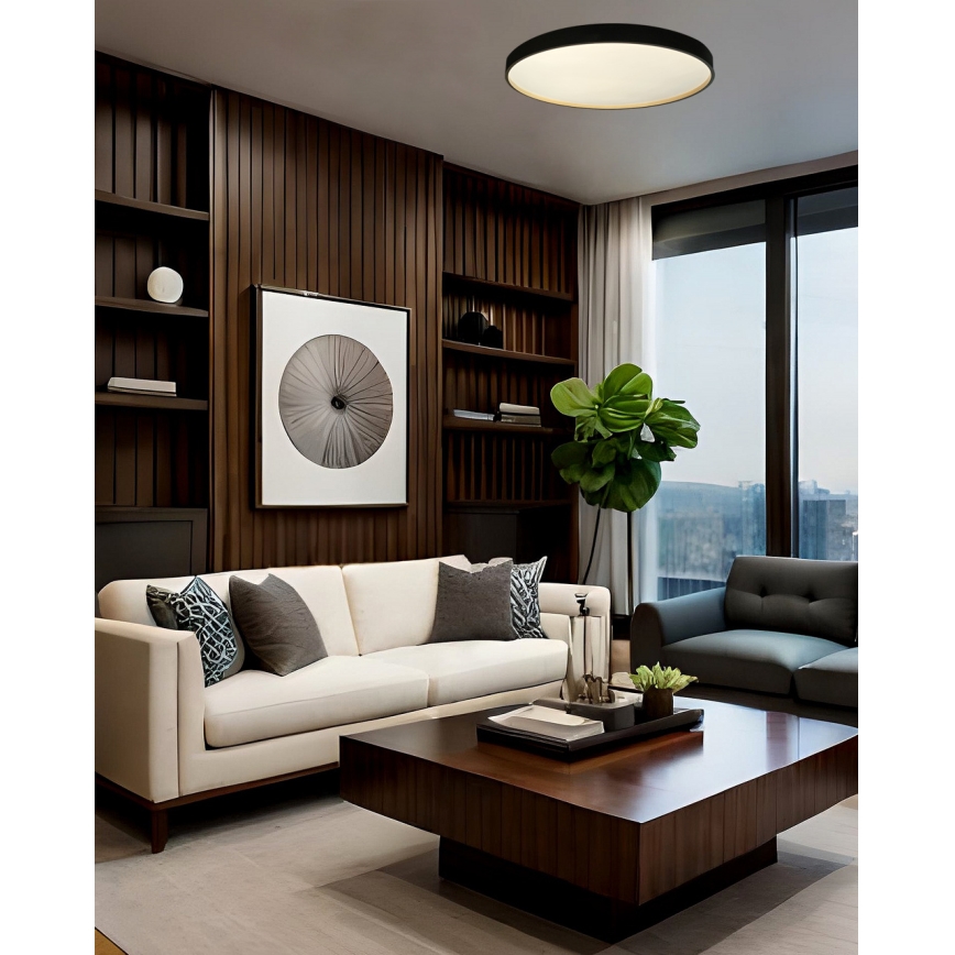 LED Dimmable φωτιστικό οροφής EBRO LED/36W/230V 2700-6500K διάμετρος 50 cm + τηλεχειριστήριο