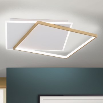 LED Dimmable φωτιστικό οροφής EMANUEL LED/50W/230V λευκό/χρυσό
