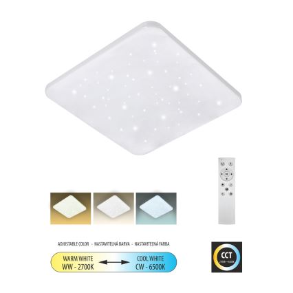 LED Dimmable φωτιστικό οροφής FLORA LED/36W/230V 2700-6500K 43x43 cm + τηλεχειριστήριο
