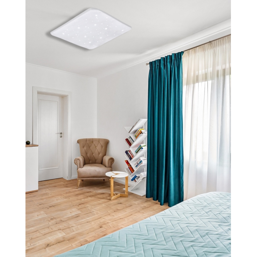 LED Dimmable φωτιστικό οροφής FLORA LED/60W/230V 2700-6500K 53x53 cm + τηλεχειριστήριο