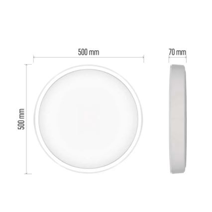 LED Dimmable φωτιστικό οροφής GoSmart LED/45W/230V διάμετρος 50 cm 2700-6500K Wi-Fi Tuya + τηλεχειριστήριο