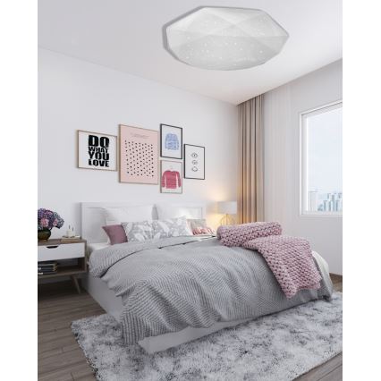 LED Dimmable φωτιστικό οροφής INDUS LED/60W/230V 2700-6500K διάμετρος 58 cm + τηλεχειριστήριο