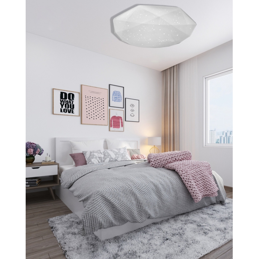 LED Dimmable φωτιστικό οροφής INDUS LED/60W/230V 2700-6500K διάμετρος 58 cm + τηλεχειριστήριο