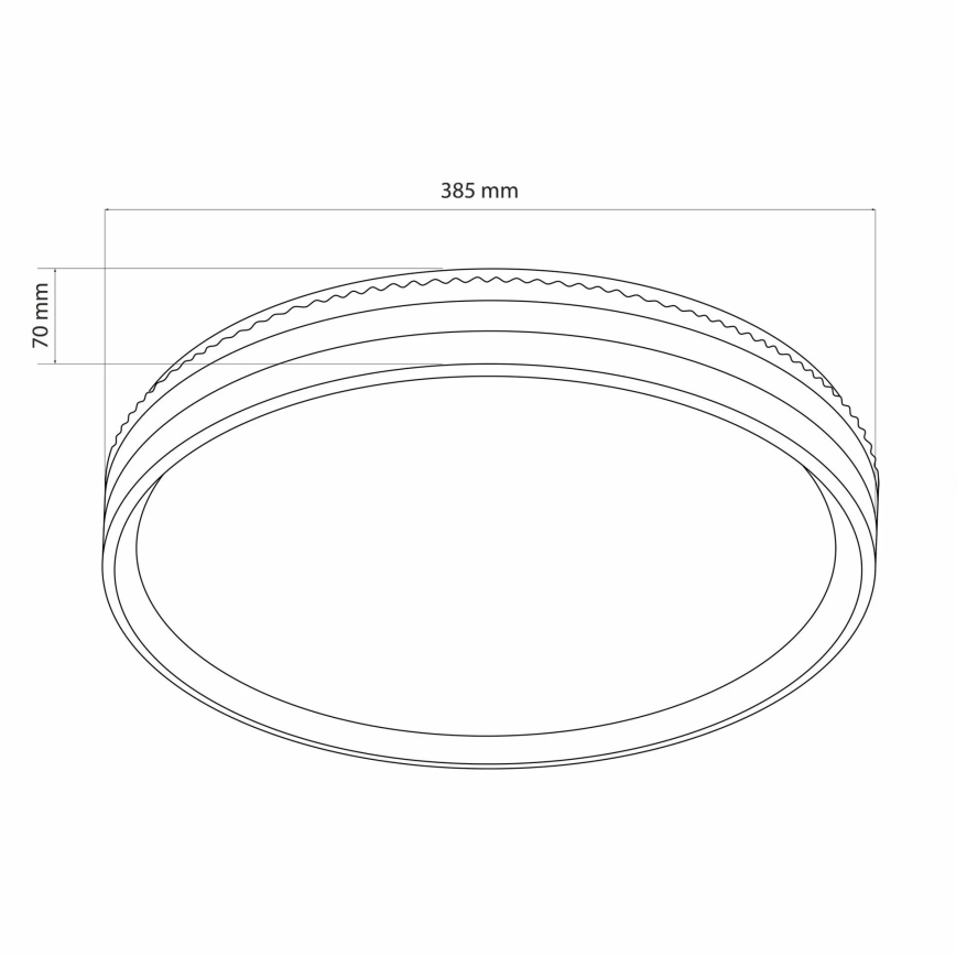 Φωτιστικό οροφής μπάνιου dimming LED JADWIGA LED/42W/230V διάμετρος 38,5 cm 3000-6000K IP44 + τηλεχειριστήριο