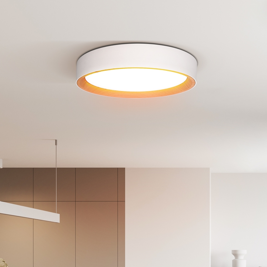 LED Dimmable φωτιστικό οροφής LARIOS LED/48W/230V 3000-6500K διάμετρος 39 cm λευκό + τηλεχειριστήριο