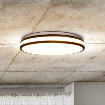 LED Dimmable φωτιστικό οροφής LASKOS LED/48W/230V 3000-6500K μαύρο + τηλεχειριστήριο