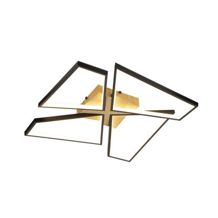 LED Dimmable φωτιστικό οροφής LED/115W/230V 3000-6500K καφέ/μαύρο + τηλεχειριστήριο