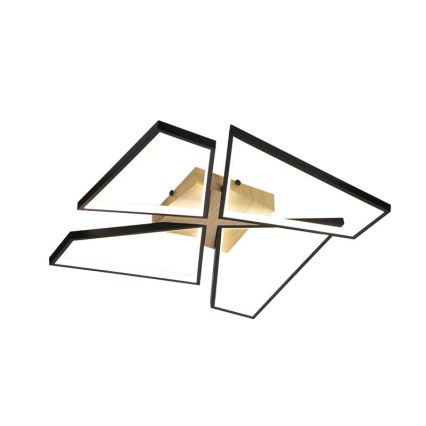 LED Dimmable φωτιστικό οροφής LED/115W/230V 3000-6500K καφέ/μαύρο + τηλεχειριστήριο