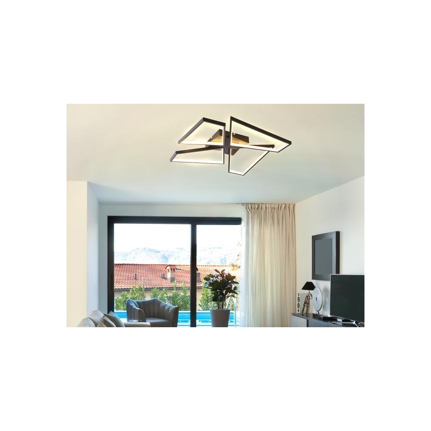 LED Dimmable φωτιστικό οροφής LED/115W/230V 3000-6500K μαύρο + τηλεχειριστήριο