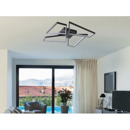 LED Dimmable φωτιστικό οροφής LED/115W/230V 3000-6500K μαύρο + τηλεχειριστήριο