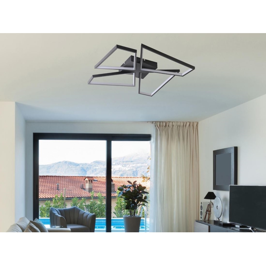 LED Dimmable φωτιστικό οροφής LED/115W/230V 3000-6500K μαύρο + τηλεχειριστήριο