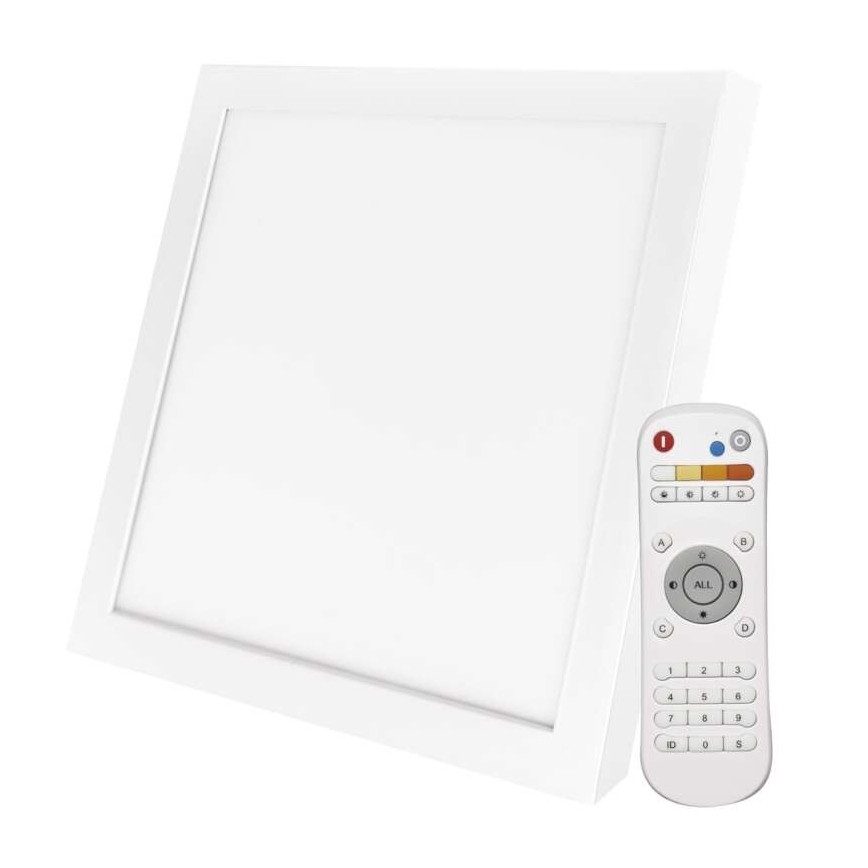 LED Dimmable φωτιστικό οροφής LED/20W/230V + τηλεχειριστήριο τετράγωνο 2700K-6000K