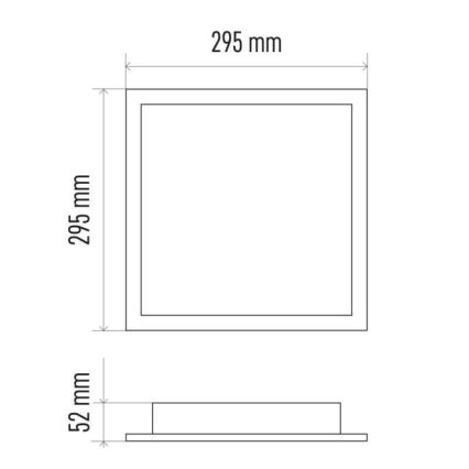 LED Dimmable φωτιστικό οροφής LED/20W/230V + τηλεχειριστήριο τετράγωνο 2700K-6000K