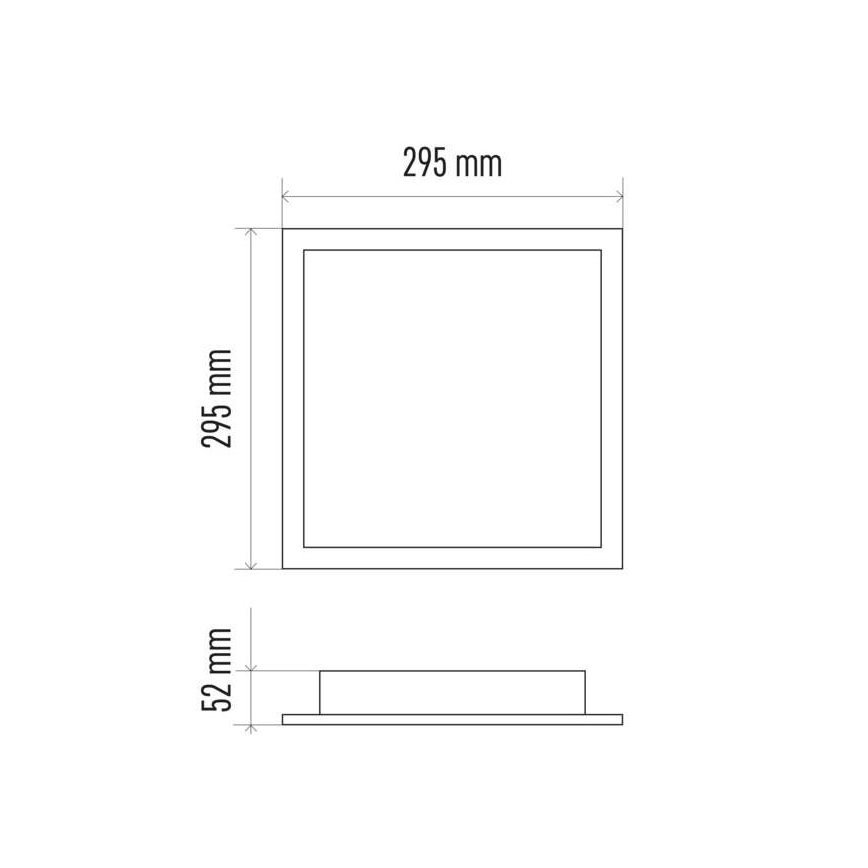 LED Dimmable φωτιστικό οροφής LED/20W/230V + τηλεχειριστήριο τετράγωνο 2700K-6000K
