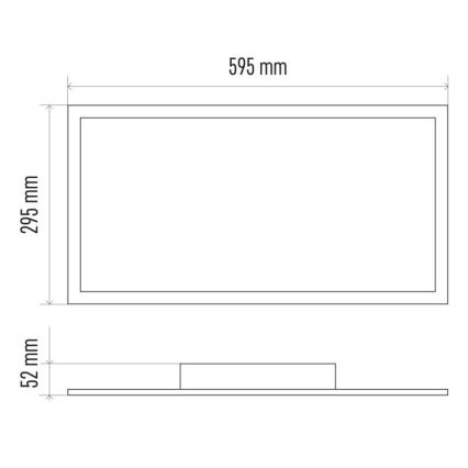 LED Dimmable φωτιστικό οροφής LED/25W/230V + τηλεχειριστήριο ορθογώνιο 2700K-6000K