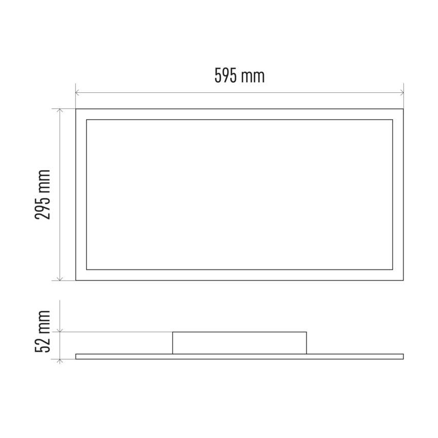 LED Dimmable φωτιστικό οροφής LED/25W/230V + τηλεχειριστήριο ορθογώνιο 2700K-6000K