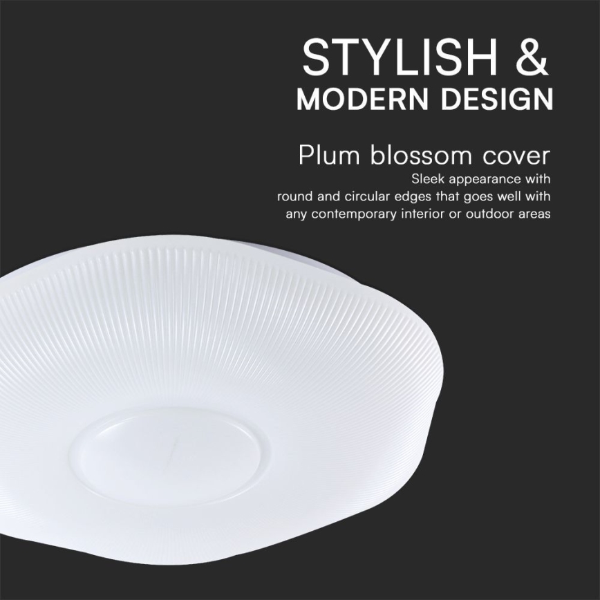 LED Dimmable φωτιστικό οροφής LED/40W/230V 3000-6500K 40 cm λευκό + τηλεχειριστήριο
