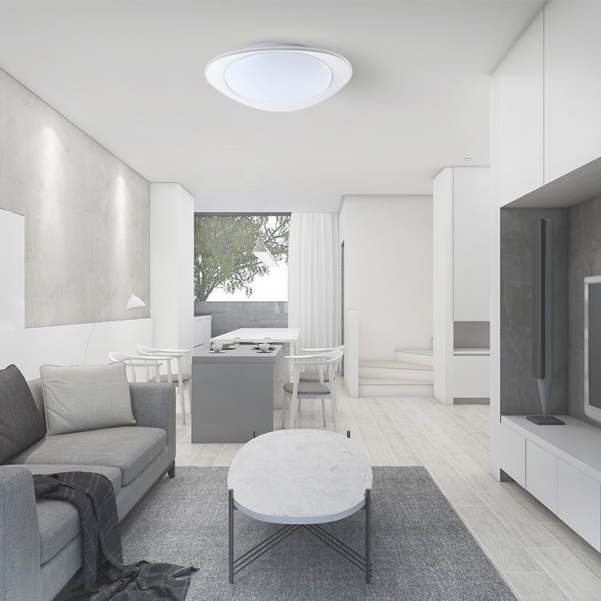 LED Dimmable φωτιστικό οροφής LED/40W/230V 3000-6500K 45 cm λευκό + τηλεχειριστήριο