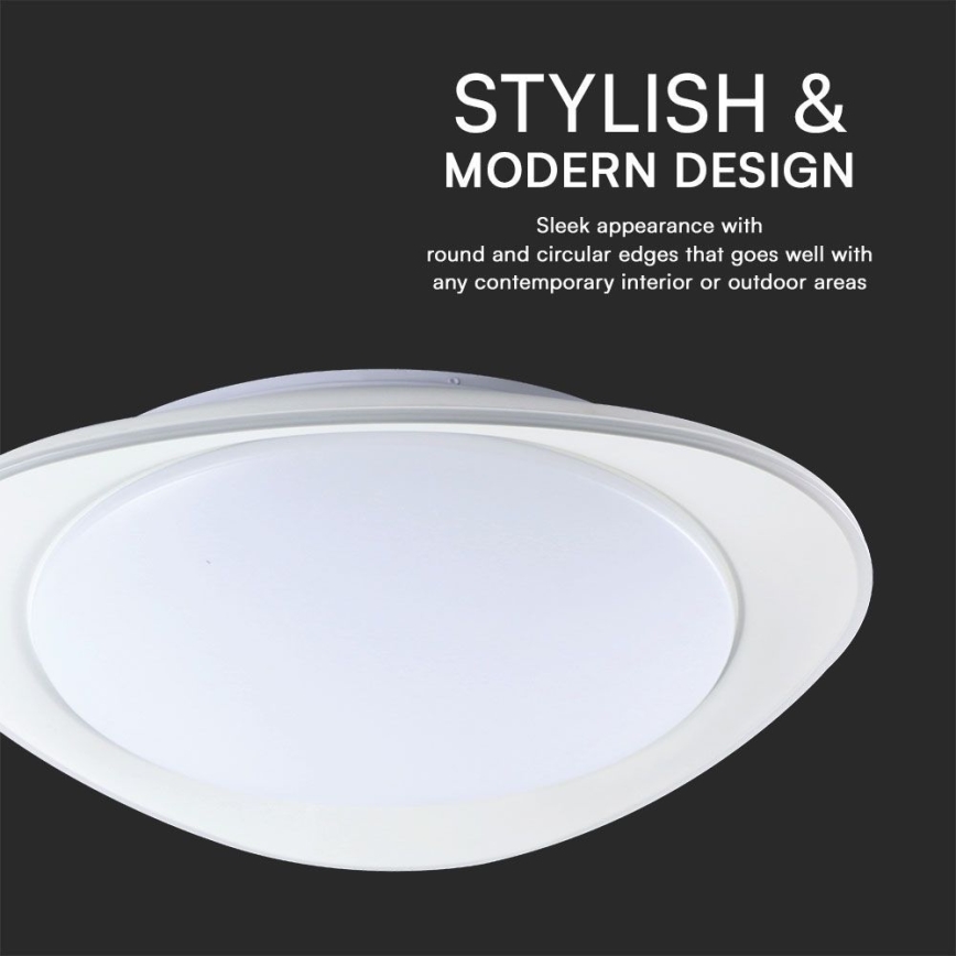 LED Dimmable φωτιστικό οροφής LED/40W/230V 3000-6500K 45 cm λευκό + τηλεχειριστήριο