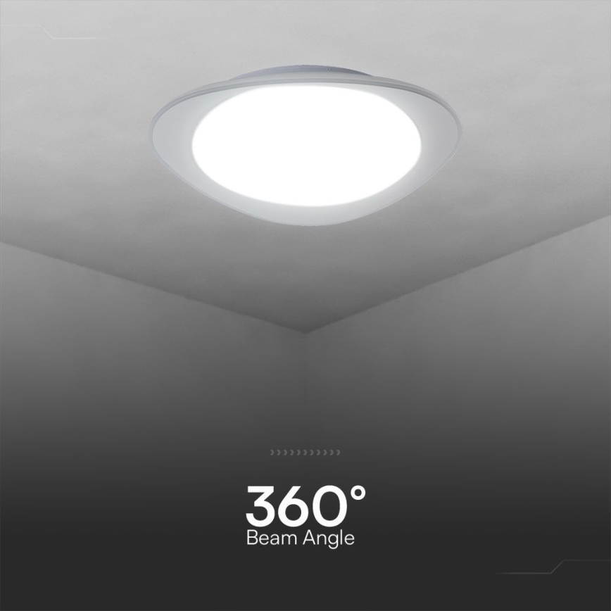 LED Dimmable φωτιστικό οροφής LED/40W/230V 3000-6500K 45 cm λευκό + τηλεχειριστήριο