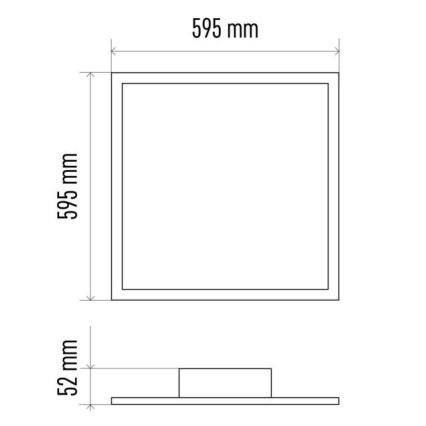 LED Dimmable φωτιστικό οροφής LED/40W/230V + τηλεχειριστήριο τετράγωνο 2700K-6000K