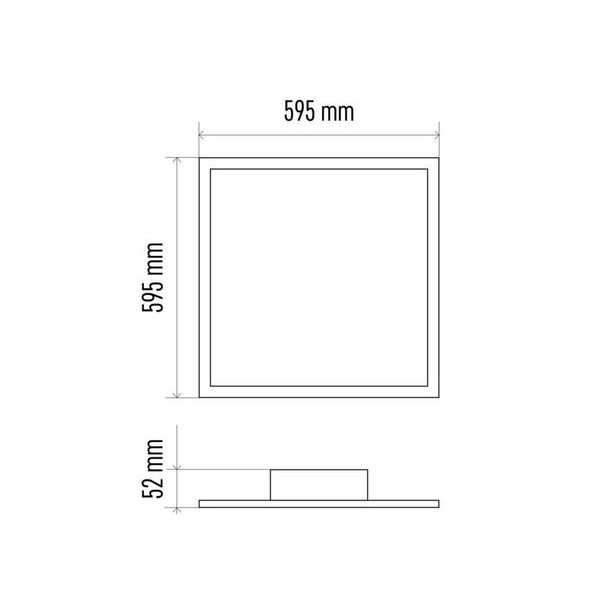 LED Dimmable φωτιστικό οροφής LED/40W/230V + τηλεχειριστήριο τετράγωνο 2700K-6000K