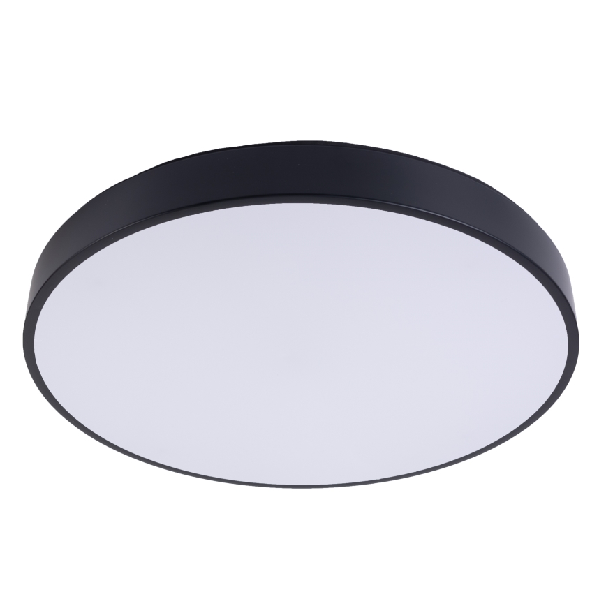 LED Dimmable φωτιστικό οροφής LED/50W/230V 3000-6500K διάμετρος 50 cm μαύρο + τηλεχειριστήριο