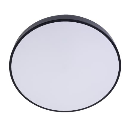 LED Dimmable φωτιστικό οροφής LED/50W/230V 3000-6500K διάμετρος 50 cm μαύρο + τηλεχειριστήριο