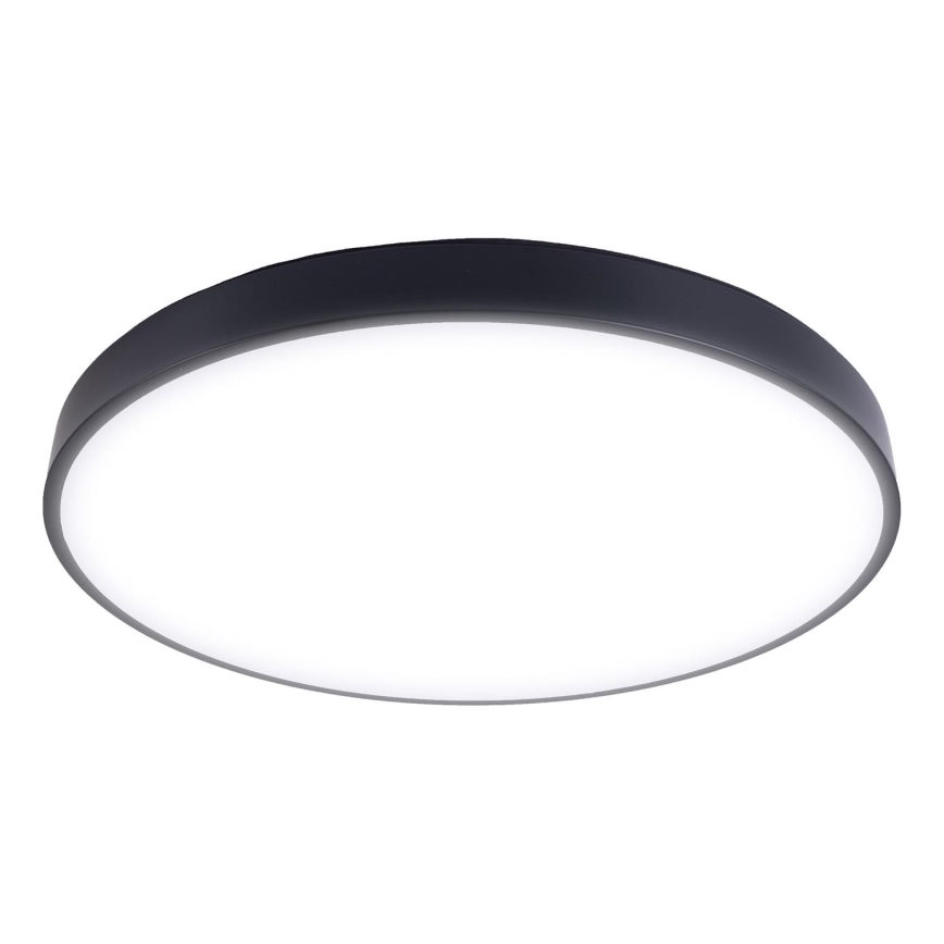 LED Dimmable φωτιστικό οροφής LED/50W/230V 3000-6500K διάμετρος 50 cm μαύρο + τηλεχειριστήριο