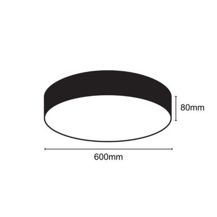 LED Dimmable φωτιστικό οροφής LED/50W/230V 3000-6500K μαύρο + τηλεχειριστήριο