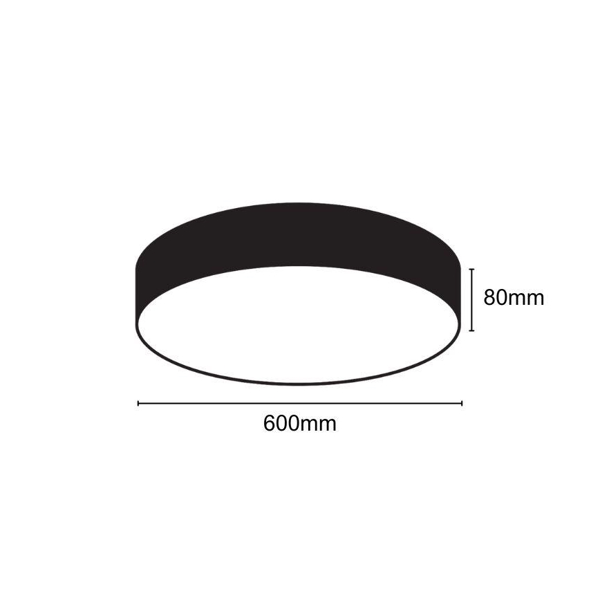 LED Dimmable φωτιστικό οροφής LED/50W/230V 3000-6500K μαύρο + τηλεχειριστήριο